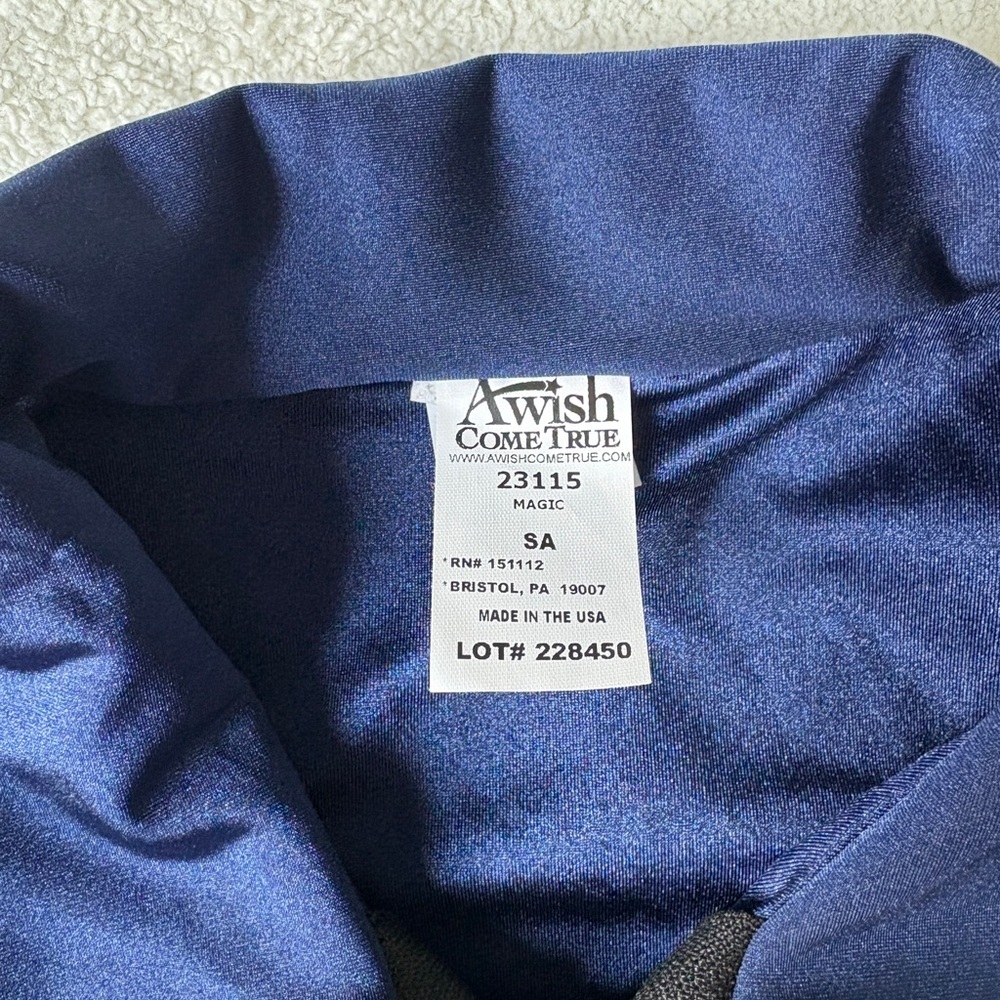 A Wish Come True Midnight Blue Sequin Dance Costume Jumpsuit, Adult Small - Picture 4 of 11